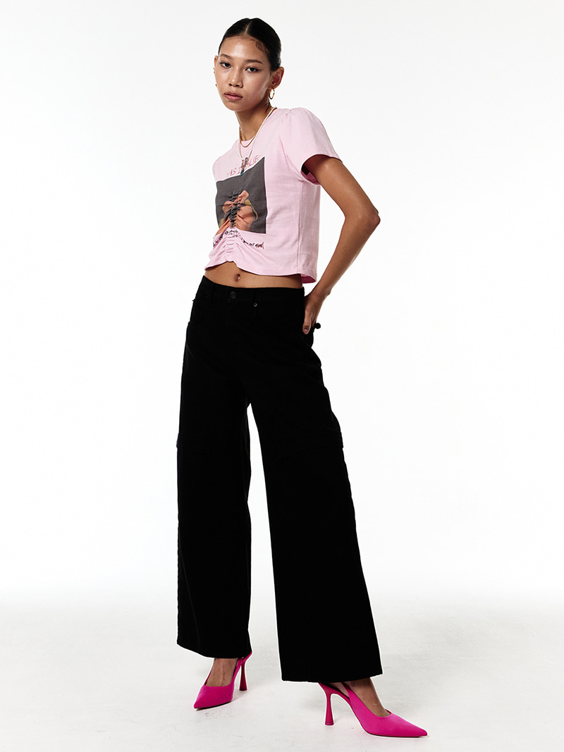 WIDE SECTION PANTS BLACK -asif_CALIE-