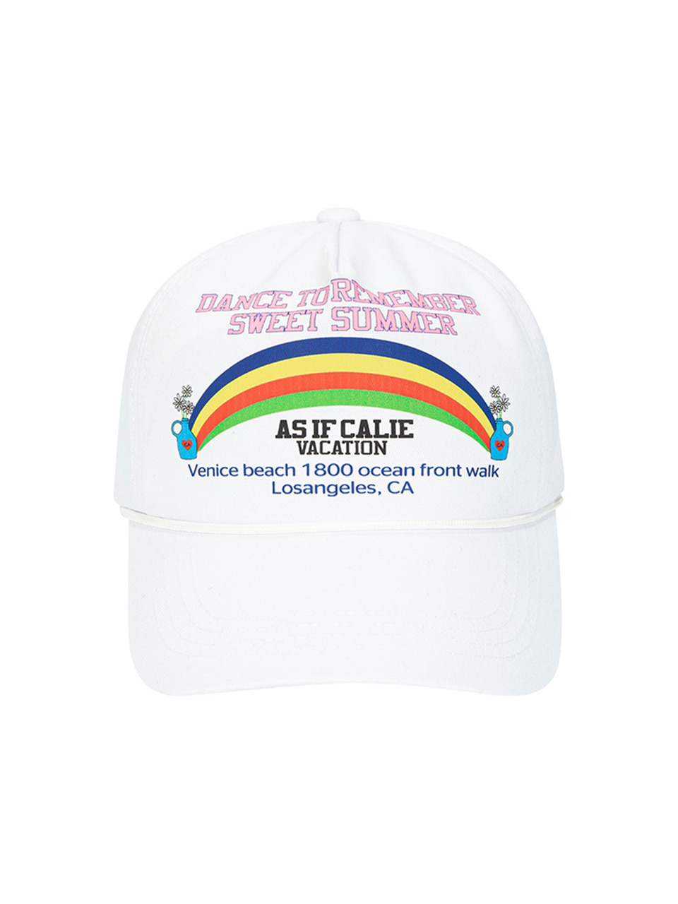 SUMMER RAINBOW CAP WHITE - 에즈이프캘리(asifCALIE)